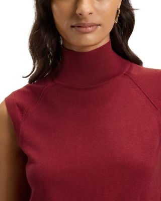 Fipini Wool-Blend Sleeveless Mock Neck Sweater