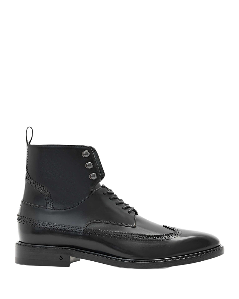 John Varvatos Harrison Longwing Leather Boot In Black