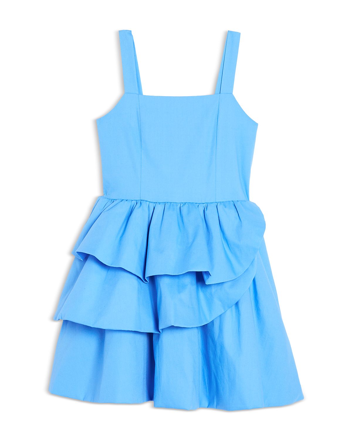 Aqua Girls' Tiered Poplin Mini Dress, Big Kid - Exclusive
