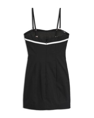 Girls' Strapless Dress with White Bow - Big Kid