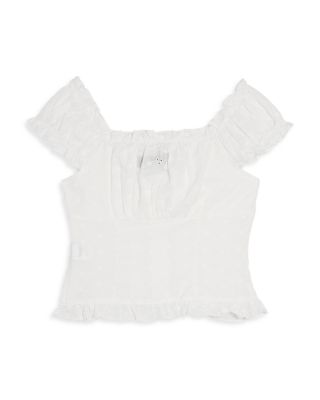 Girls' Cap Sleeve Corset Look Top - Big Kid 