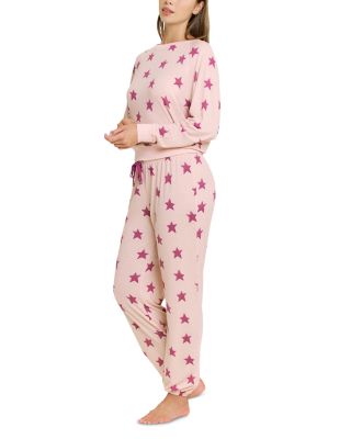 Star Seeker Lounge Set in Soft Pink Stars