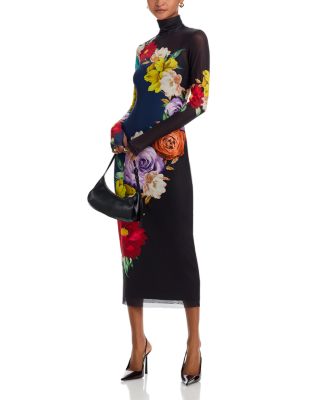 Shailene Placement Print Midi Dress