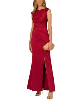 Draped Satin Dress