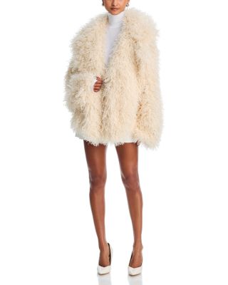Single Breasted Faux Fur Coat