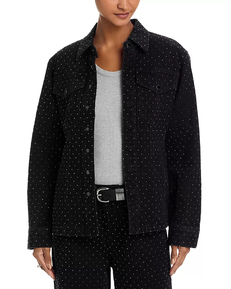 Steve Madden Parc Studded Snap Front Jacket