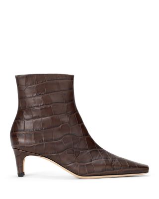 Women&#39;s Wally Croc-Embossed Ankle Booties