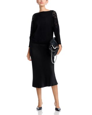 Illusion Lace Dolman Sleeve Sweater