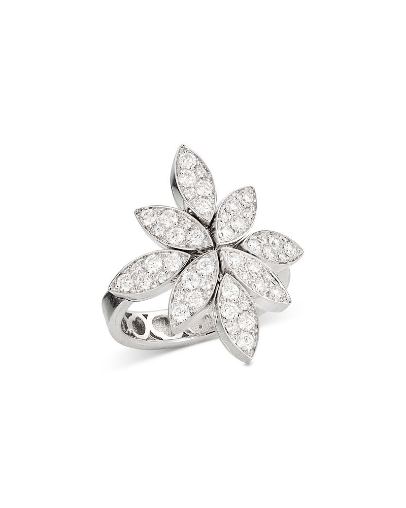 Pasquale Bruni 18K White Gold Ghirlanda Diamond Flower Cluster Ring