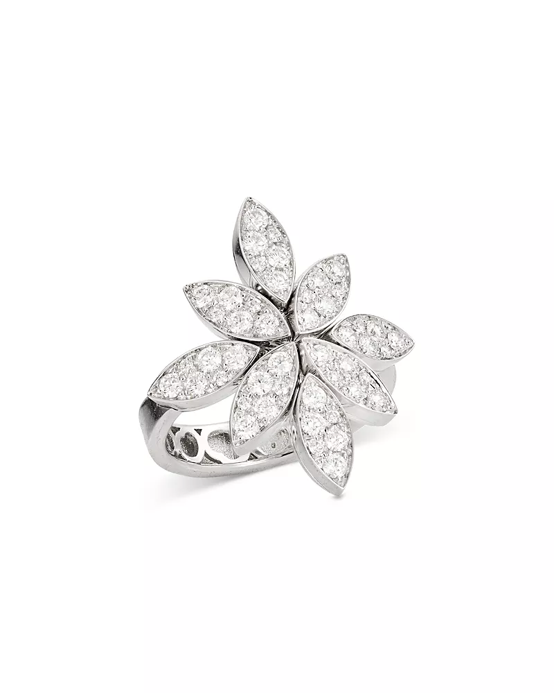 Pasquale Bruni 18K White Gold Ghirlanda Diamond Flower Cluster Ring