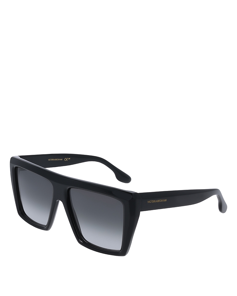 Victoria Beckham 56mm Gradient Square Sunglasses In Black