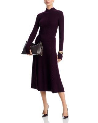 Merino Wool Ribbed Long Sleeve Top