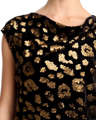 Sequinned Cowl Neck Dress