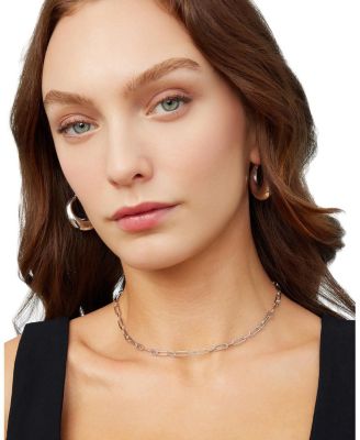  Sterling Silver Rhythm Link Choker, 14"