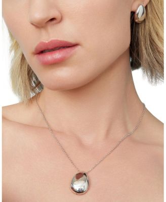  Sterling Silver Reflection Pendant Necklace, 18"