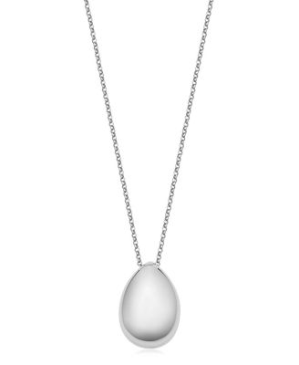  Sterling Silver Reflection Pendant Necklace, 18"