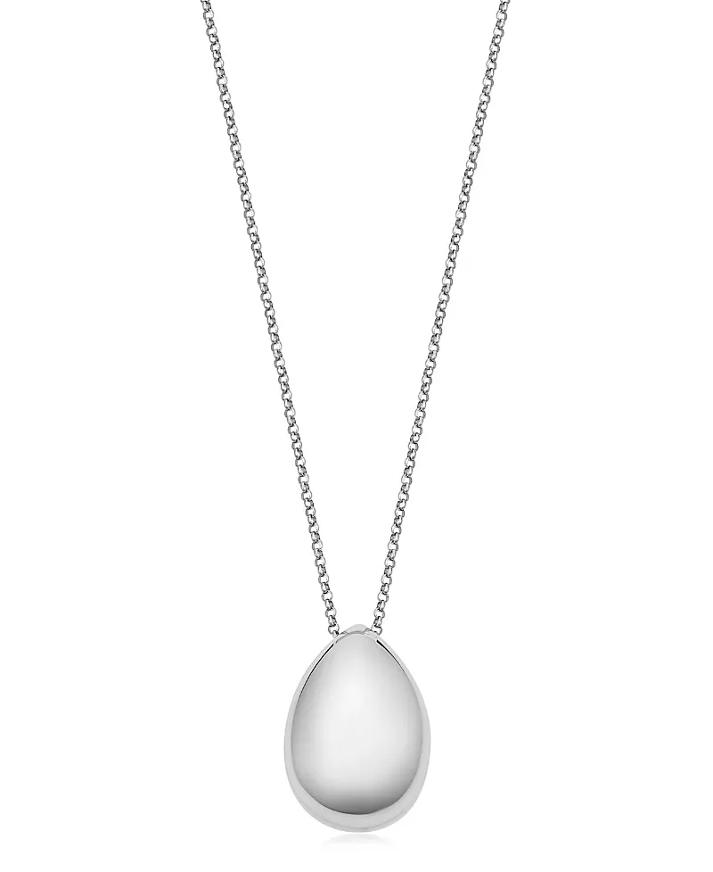Oradina Sterling Silver Reflection Pendant Necklace