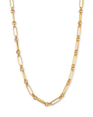 18K Yellow Gold Bold Gold Paperclip Link Chain Necklace, 18" 