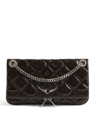 Rock II Vintage Effect Leather Monogram Clutch