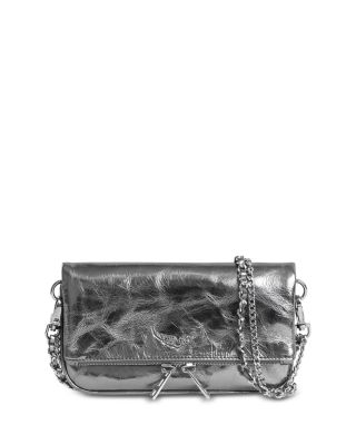 Rock Nano Vintage Effect Metallic Leather Clutch