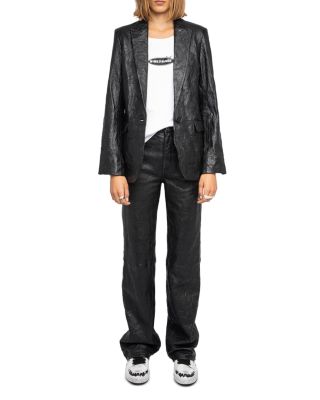 Leather Crinkle Jacket