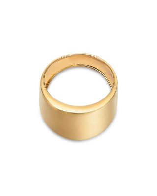 Cigar Band Ring in 14K Yellow Gold