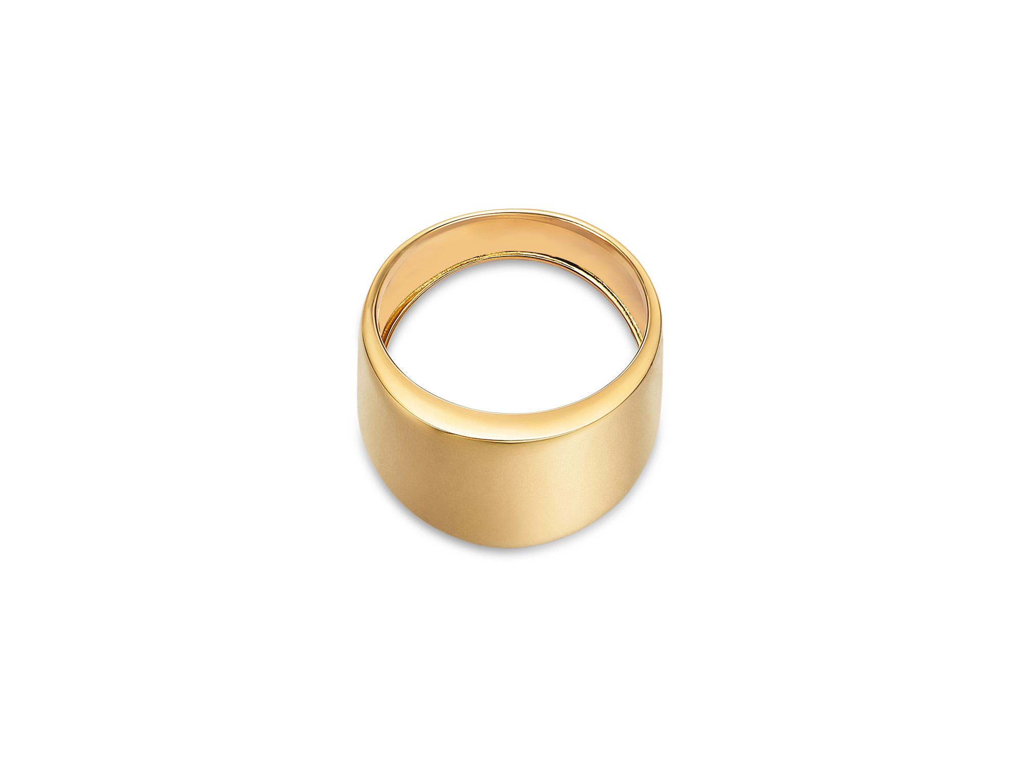 Cigar Band Ring in 14K Yellow — Image 3
