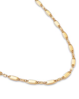 Oval Link Collar Necklace in 14K Yellow Gold