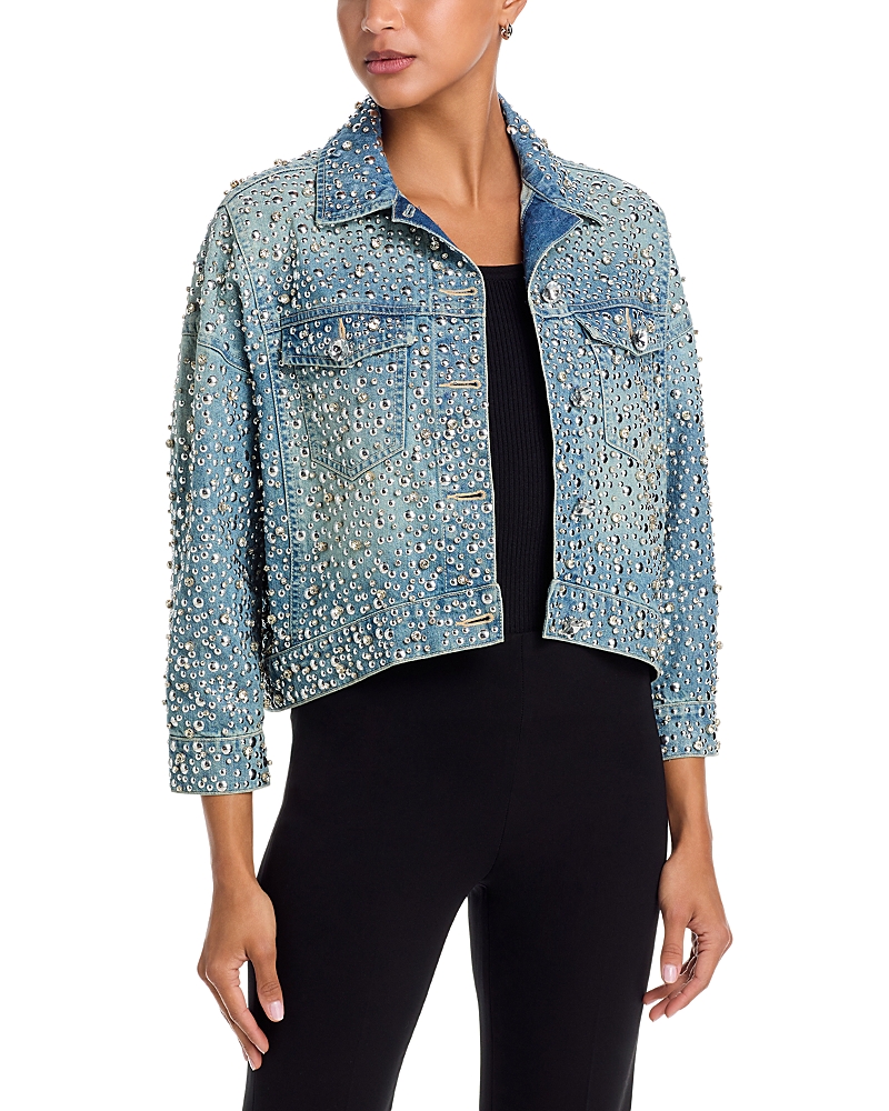 L'Agence Vangie High Low Embellished Jacket