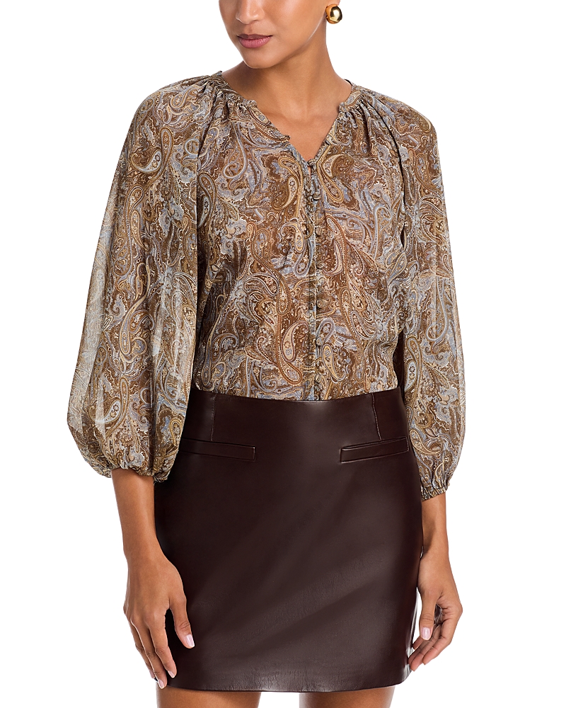 L'Agence Teagan Printed Dolman Sleeve Blouse