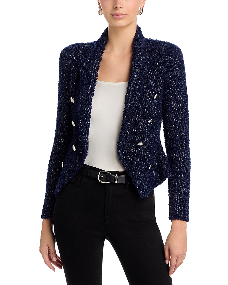L'Agence Bethany Knit Double Breasted Blazer