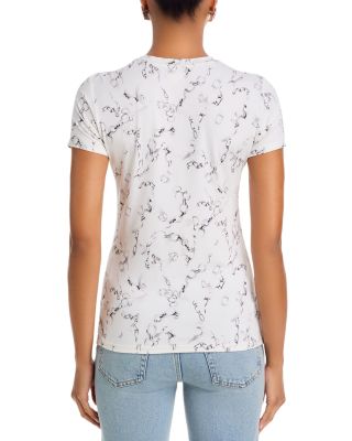 Ressi Short Sleeved Faded Chain Print Crewneck Tee