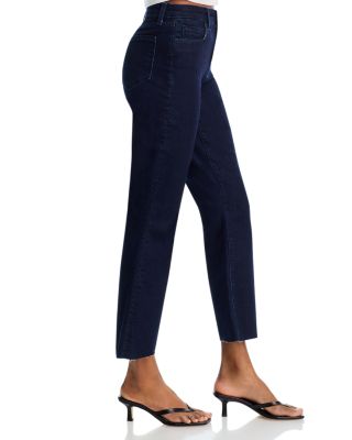 Kendra Mid Rise Cropped Flare Jeans in Black Ink