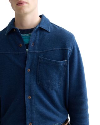 Textured Button Front Shirt