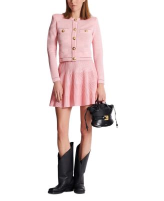 A-Line Textured Knit Skirt