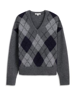 Campbell Argyle V Neck Sweater
