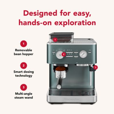 Semi Automatic Espresso Machine with Burr Grinder