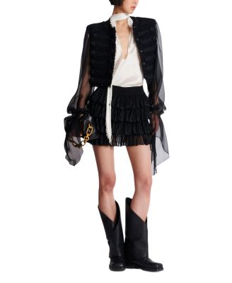  Backless Fringed Satin Top