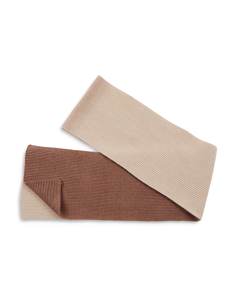 Eugenia Kim Two Tone Dip Dye Rib Knit Merino Wool Scarf · OS
