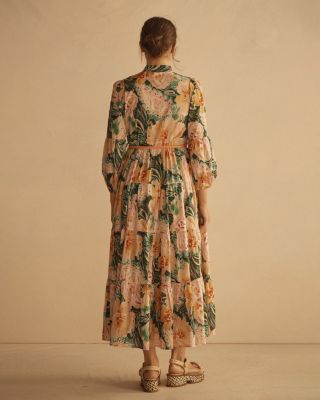 IBISCO Button Through Tiered Maxi Dress