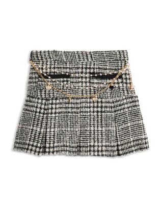 Girls' Boucle Skirt with Chain Belt - Big Kid