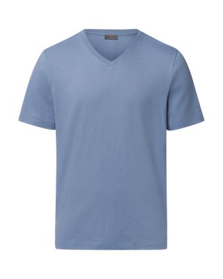 Cotton Solid V Neck Tee