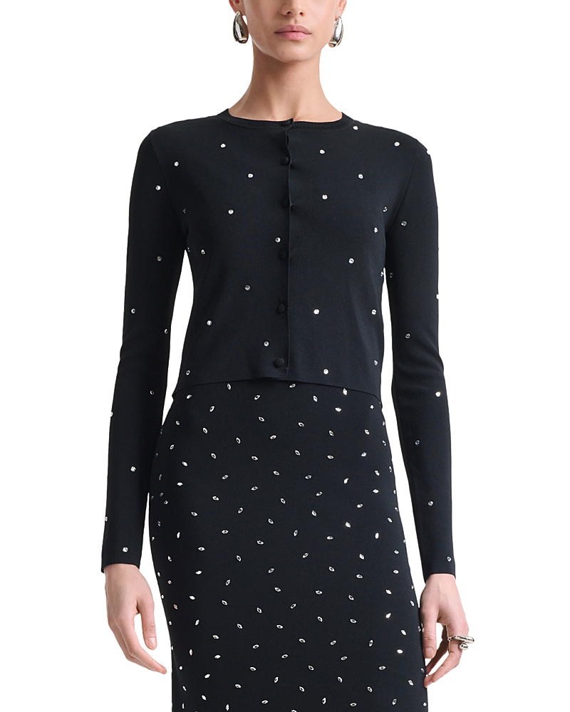 Altuzarra Dorrie Crystal Embellished Cardigan In Black