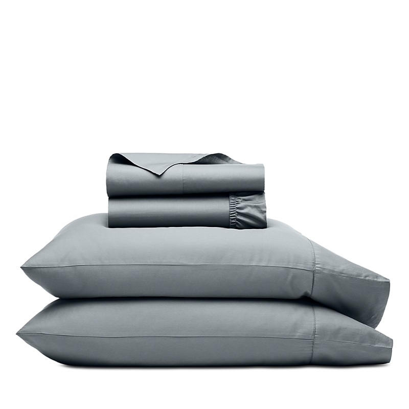 Boll & Branch Signature Organic Cotton Hemmed Sheet Set, Queen In Gray