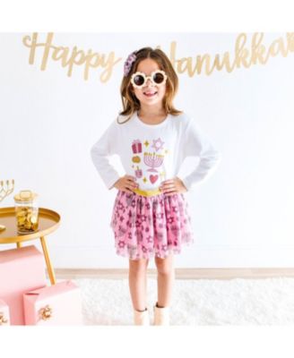 Girls' Hanukkah Doodle Long Sleeve Shirt - Baby