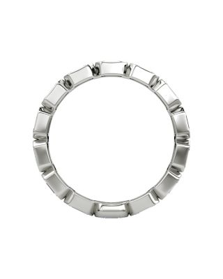  Bezel Eternity Band in Platinum, 3ctw Emerald Lab Grown Diamonds