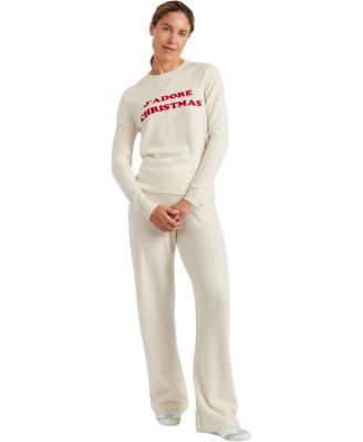  Women's Wool-Cashmere J'adore Christmas Sweater