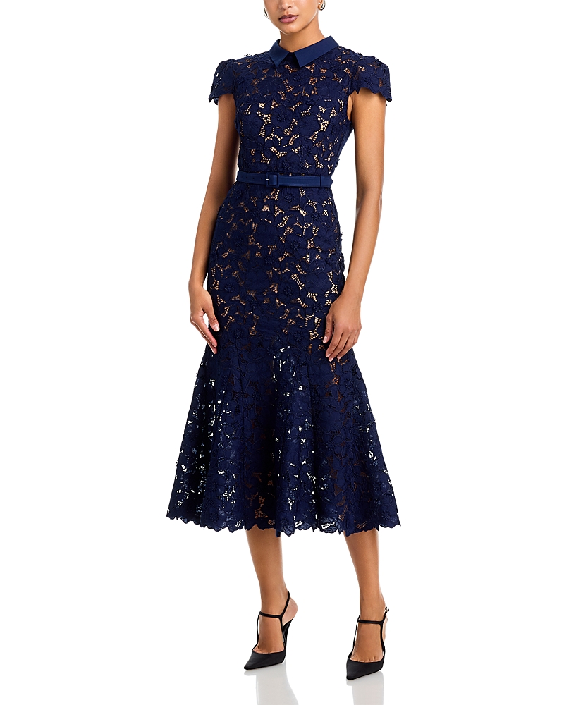 Self-Portrait Guipure Lace Midi Dress