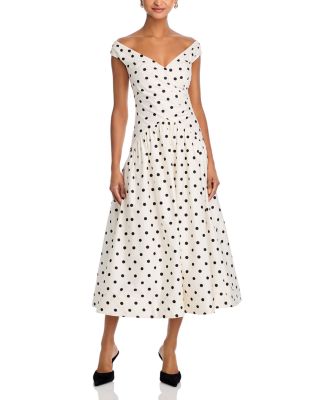 Polka Dot Cotton Midi Dress