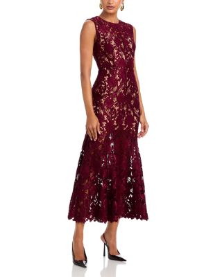 Guipere Lace Midi Dress
